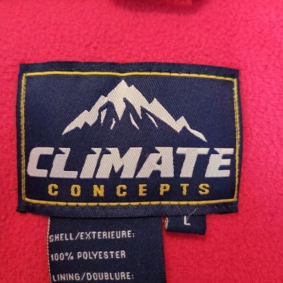 Climate Concepts Women's Hooded Puffer Vest L Pink Fuchsia Quilted Pockets - Picture 10 of 12